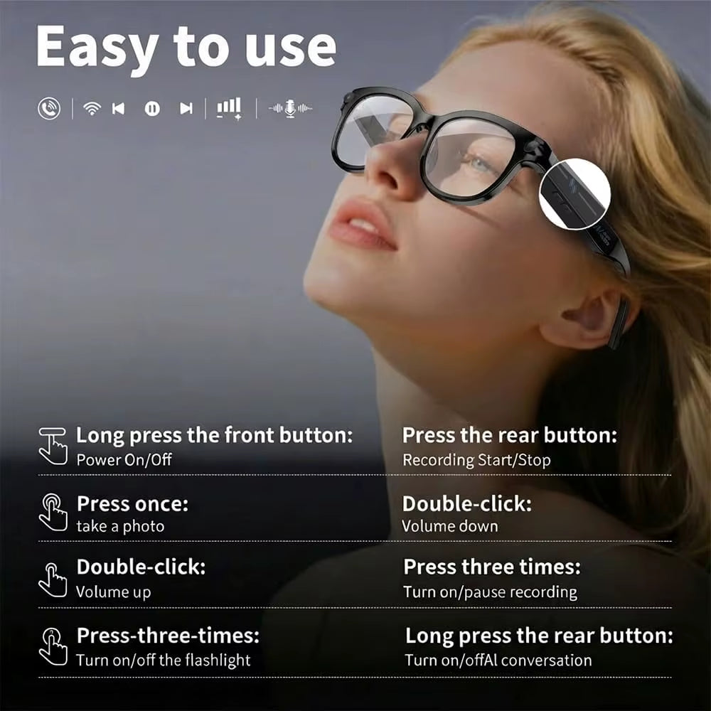 HD Camera AI Smart Glasses